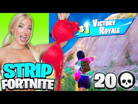 1 KILL = REMOVE 1 CLOTHING PIECE ON FORTNITE! | Charlotte Parkes