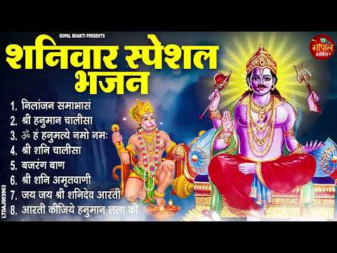 शनिवार भक्ति भजन : ॐ निलांजन समाभासं, श्री हनुमान चालीसा, शनि हनुमान कथा, शनि अमृतवाणी चालीसा व आरती