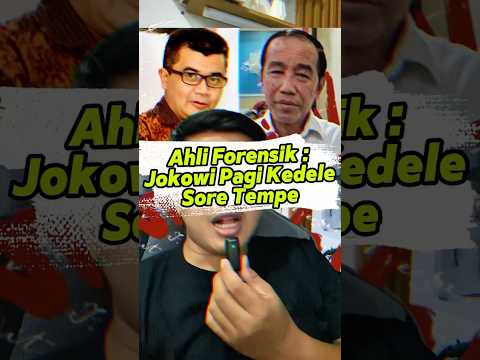 Reza Indragiri : Jokowi pagi kedele sore tempe