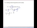 Solving for Variables in Equations