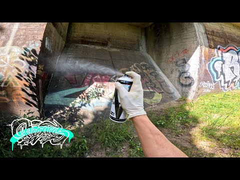 🔥 FAST & RAW Graffiti Letters on INCLINED WALL 🔥 [ NEGATIVE COLORS ] -Resaks