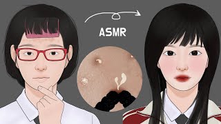 [NO BGM ASMR] 반윤희st 그시절 고딩 메이크업 + 학생 화장 애니메이션 모음집 / 화장 스톱모션