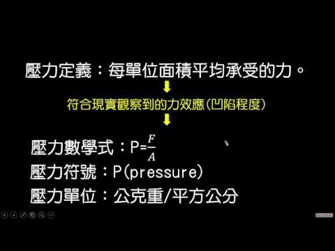 台南市八年級上學期壓力核心概念影片 - YouTube