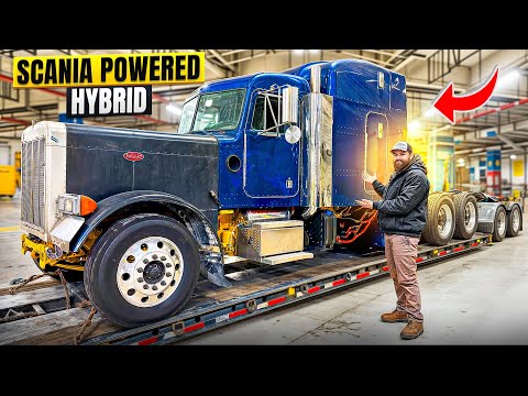 It’s Finally Here! The Scania-Powered Hybrid Peterbilt Arrives for Its Custom Build!