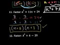 Factoring and Solving Quadratic Equations