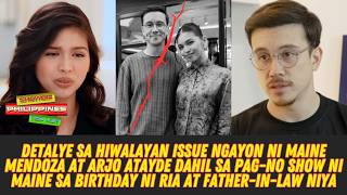 Detalye sa HIWALAYAN rumors ni Maine Mendoza at Arjo Atayde | Maine NO SHOW Sa Bday Ni Art at Ria!