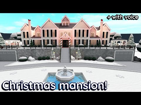 Building a CHRISTMAS MANSION in Bloxburg! 2 Story House Build Tutorial