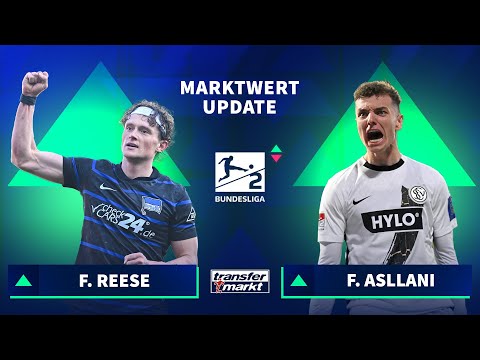 Marktwert-Update 2. Bundesliga: Reese und Asllani gehen hoch #2bundesliga #marktwert #herthabsc