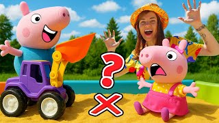 George di peluche ha preparato una sorpresa per Peppa! Giochi divertenti con i giocattoli di Peppa