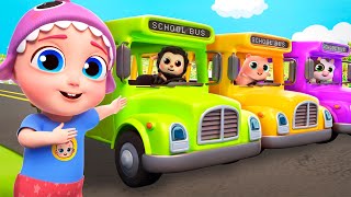 The Wheels on The Bus Song | Funny Bunny - Nursery Rhymes & Kids Songs Compilation