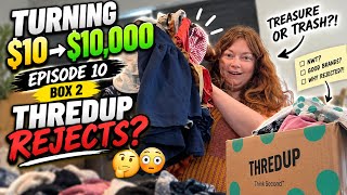 Did ThredUp Send Me Their REJECTS?! 😭 200 LB Mystery Box #2 | $10 → $10K