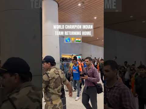 WORLD CHAMPION INDIAN TEAM RETURNING HOME ???? #t20worldcup2024 #worldchampion #teamindia
