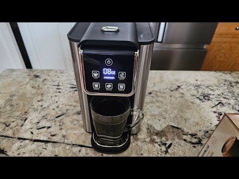 Hot & Iced Coffee Maker Single Serve Coffee Maker for K Cup and Grounds, 6-14 Oz Brew Sizes