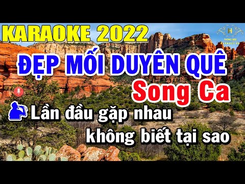 Đẹp Mối Duyên Quê Karaoke Song Ca | Beat Mới Dễ Hát Âm Thanh Chuẩn | Trọng Hiếu