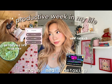 a productive week in my life🍃 *social media detox📲 getting my life together, self care*