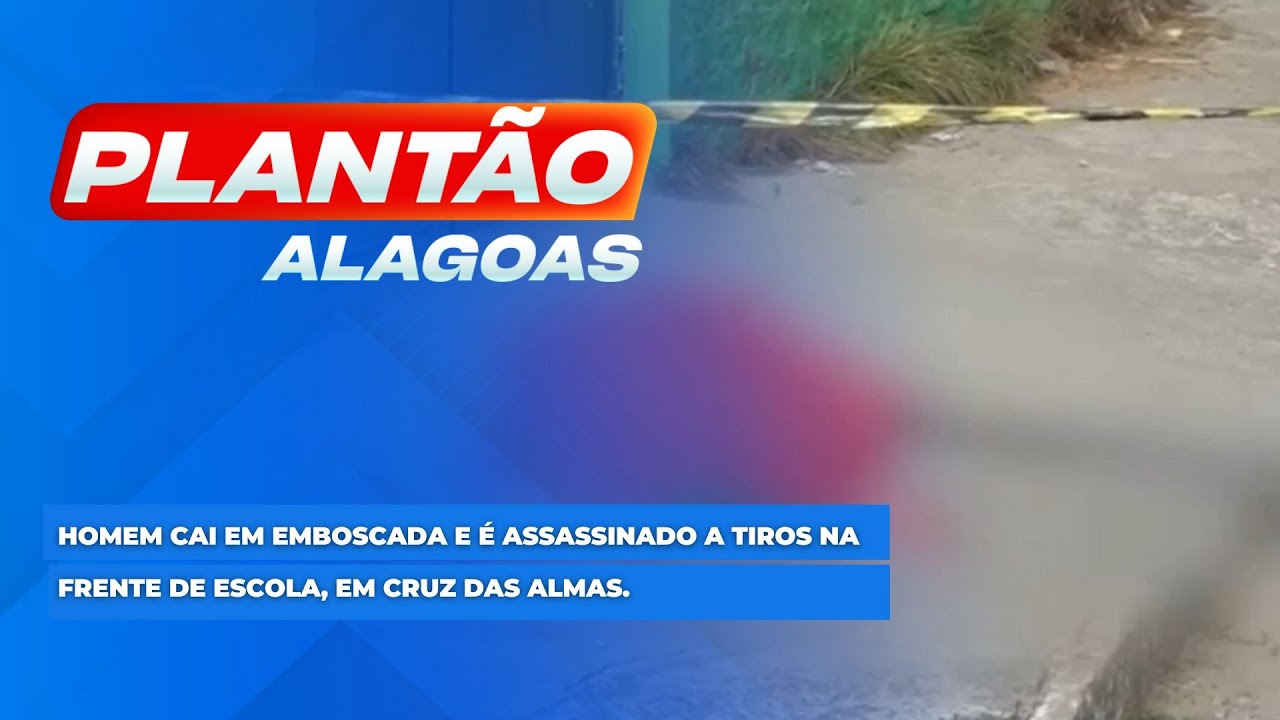 Homem cai em emboscada e &eacute; assassinado a tiros na frente de escola, em Cruz das Almas.