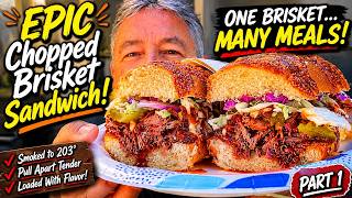 This Chopped BBQ Beef Brisket Sandwich Was Incredible! | Brisket on a Budget!