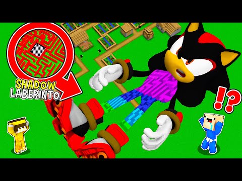 ¿Que hay DENTRO del LABERINTO GIGANTE de SHADOW en Minecraft? 😱 2 Noobs vs SONIC 3 LABERINTO