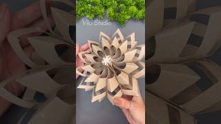 ❄️ Amazing Christmas Decor from Toilet Paper Rolls | Easy DIY Snowflake #christmas #fyp