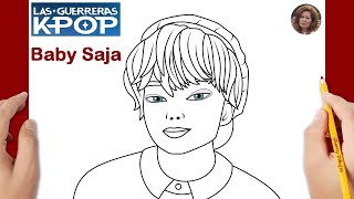 Como dibujar a Baby Saja facil | Las Guerreras KPop Dibujos | Dibujos Felices