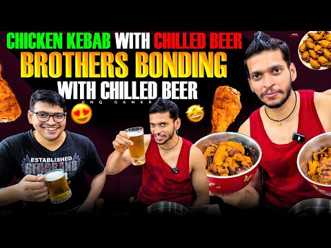 Brothers Bonding With Chilled Beer
