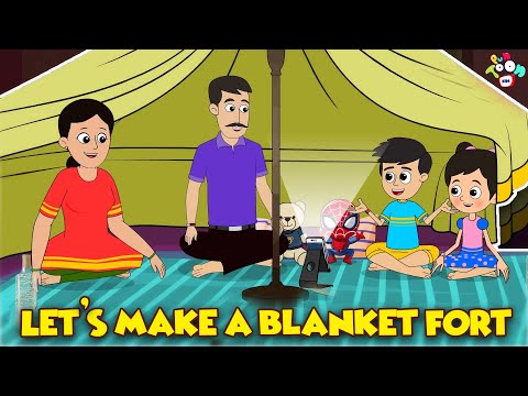 Living in a Blanket Fort for 24hours | Animated Stories | Cartoon | Moral Stories | PunToon Kids