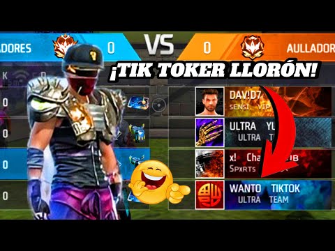 ASI HAGO LLORAR A ESTE TIK TOKER 🤣 Y ME INSULTA Y LES DICE MALOS A SU ESCUADRA ☠️ FREE FIRE