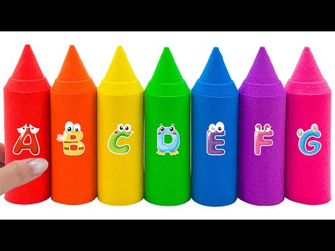 Satisfying Video | DIY How To Make Rainbow Pencil With Kinetic Sand Cutting ASMR | Yo Yo Candy