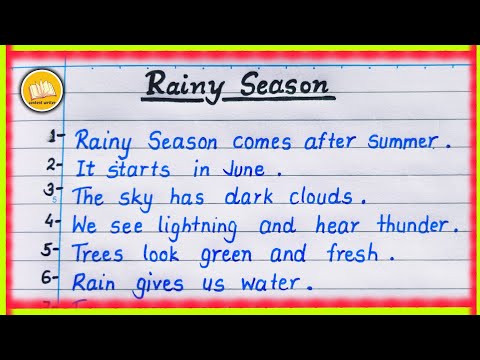 10 Line on Rainy Season/ Essay on Rainy Season/ Rainy Season essay for kids
