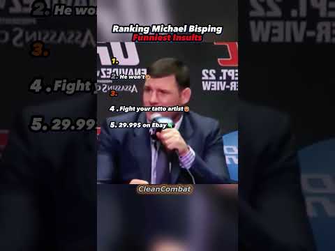 Ranking MICHAEL BISPING Funniest INSULTS! 🤯🫢 #shorts #ufc