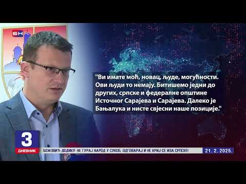 Božović Dodiku: Ne guraj narod u sukob, odgovaraj i ne krij se iza Srpske!