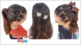 Penteados Fáceis para Meninas de Todas  as Idades 💗 | Easy Hairstyles for Girls of All Ages 🥰💕