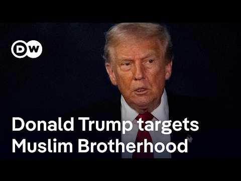 YouTube video thumbnail: US President Trump Signs Executive Order Targeting the Muslim Brotherhood