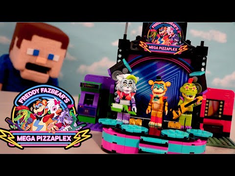 FNAF Security Breach Mega PizzaPlex Stage Playset, PhatMojo LEGO construction Set