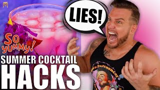 Bartender Reacts To WEIRD So Yummy Summer Cocktail HACKS
