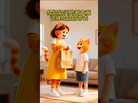 বিড়ালটি নানীর জন্য জামা নিয়ে গেল 🥰❤️🤪 #shorts #viral #cat