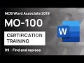 MO-100 Exam Preparation: Find and Replace in Word