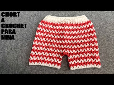 COMO TEJER SHORT PARA NIÑA A CROCHET
