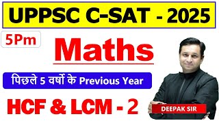 🔴 Class 2 | C-SAT | Maths | UPPSC 2025 | Target Study IQ | UPPSC Course | Deepak sir