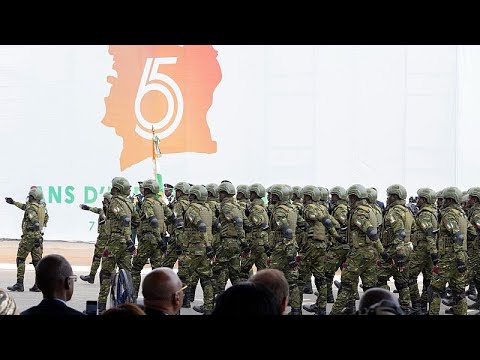 YouTube video thumbnail: Ivory Coast Marks 65th Independence Anniversary With Military Parade