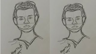 رسم سهل | رسم بورتريه سهل وبسيط |تعلم الرسم للمبتدئين 