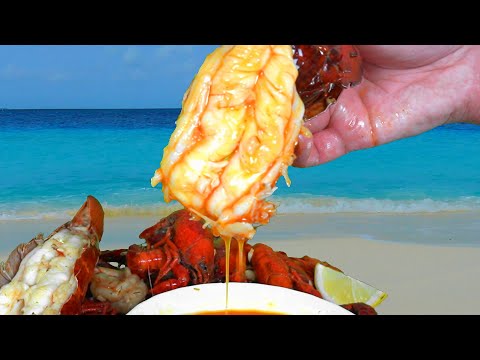 Lobster Tails, Shrimp, Crawfish, Cooking Seafood Boil Garlic Butter Sauce РⷬiͥnᴋⷦS͛aͣndͩyВⷡeͤaͣcͨhͪ