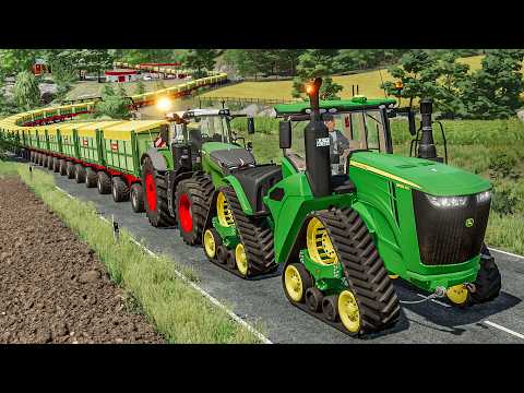 XXL Anhängerschlange: Mit vielen Anhängern durchs Dorf! | FARMING SIMULATOR 22