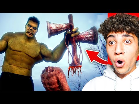 HULK SİREN HEAD 'İ ÖLDÜRDÜ !! GERÇEK HAYATTA HULK VS SİREN HEAD ANİMASYONU !!