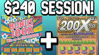Expensive $240 Showdown! Bonus 100X vs 200 Xtra! Ticket vs Ticket Session | New York Lottery