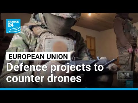 YouTube video thumbnail: EU Proposes 'Flagship' Defence Projects to Counter Drones and Protect its Eastern Border