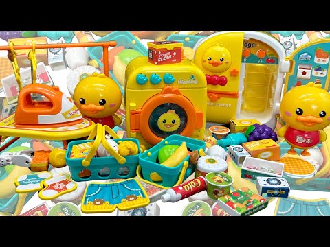 9 minutes Satisfying with Unboxing Yellow Cute Mini Kitchen Set | Review Toys | ASMR