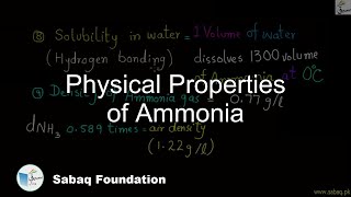 Physical Properties of Ammonia