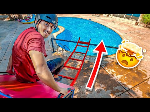 سوينا قطار على المسبح | اصعب تجربة !! فلوق#110