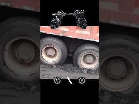 Double Differential On Truck / Action on muddy and slippery terrain ♾️🚛 #shorts #truck